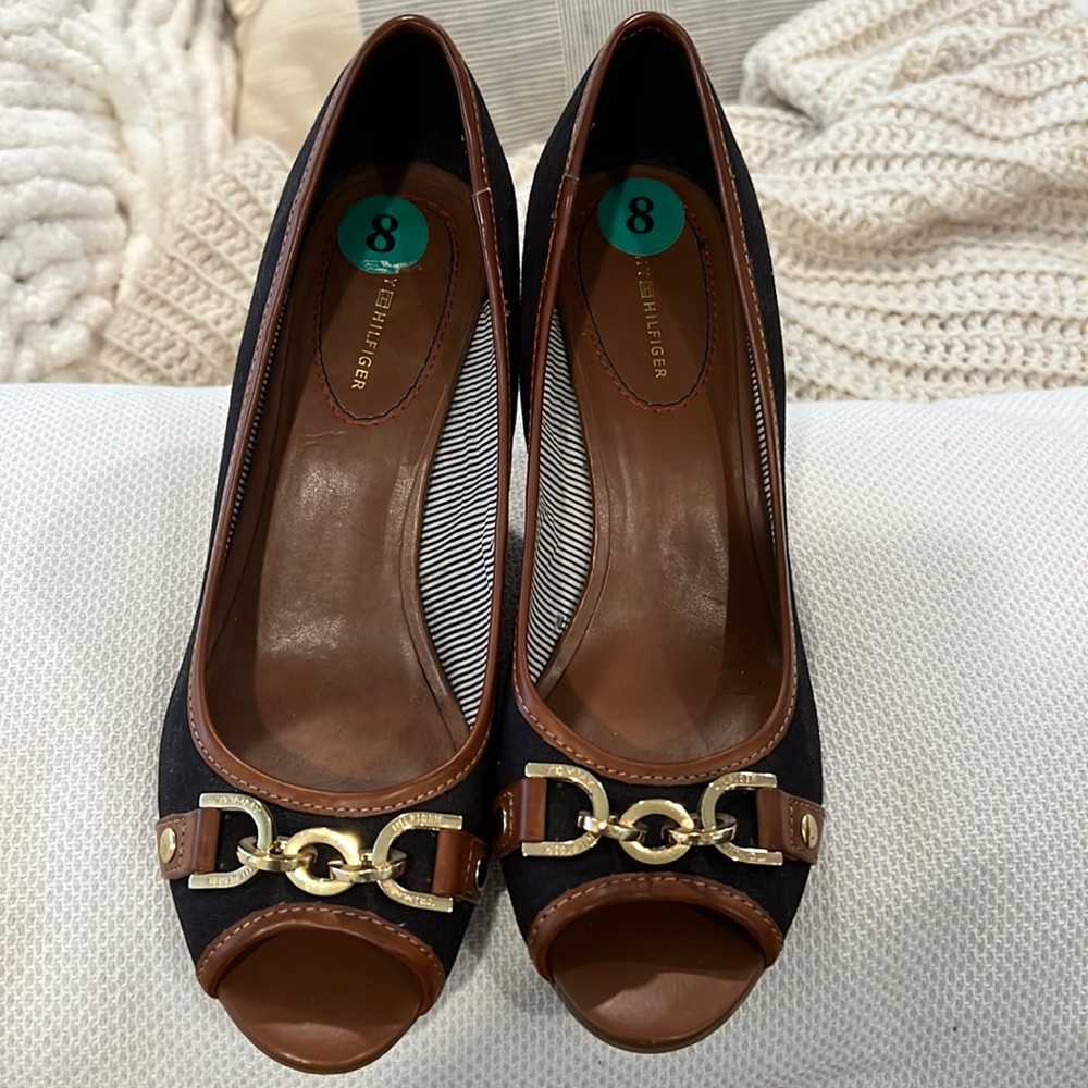 Tommy Hilfiger cork wedges size 8